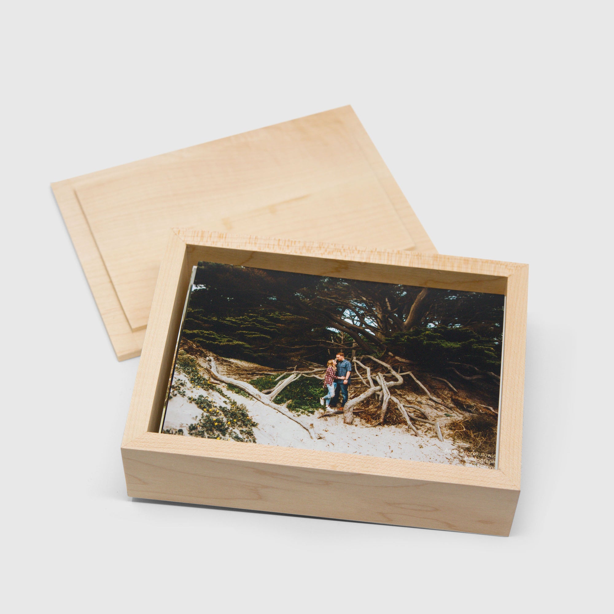 Maple Photo Box with Top Lid