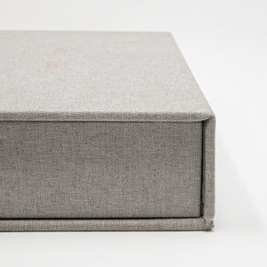 Gray Linen Photo Box with Glass USB 3.0